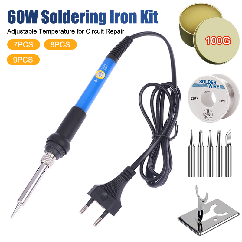 Power Tools Kit Set - Adjustable Temp 220V 60W Electric Soldering