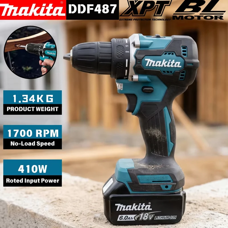 Power Tools Brand - Makita DDF487 Cordless Driver Drill Brushless