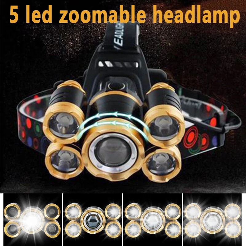 5LED T6 Head Lamp Zoom Flashli – Power Tools Zoom Bewertung und Preis